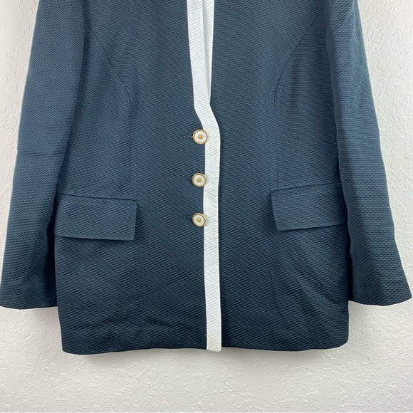 Louis Feraud Black Womens Blazer Jacket Accent Buttons - Picture 3 of 8